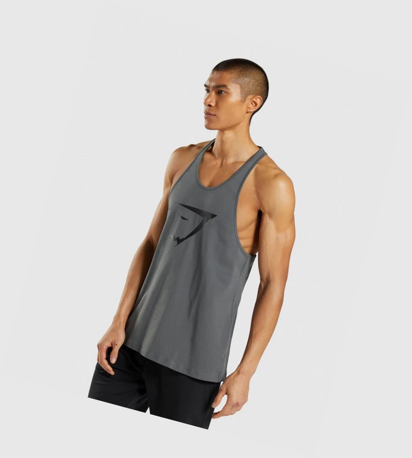 Gymshark Sharkhead Infill Singlet Herre Grå | UXZHNY856