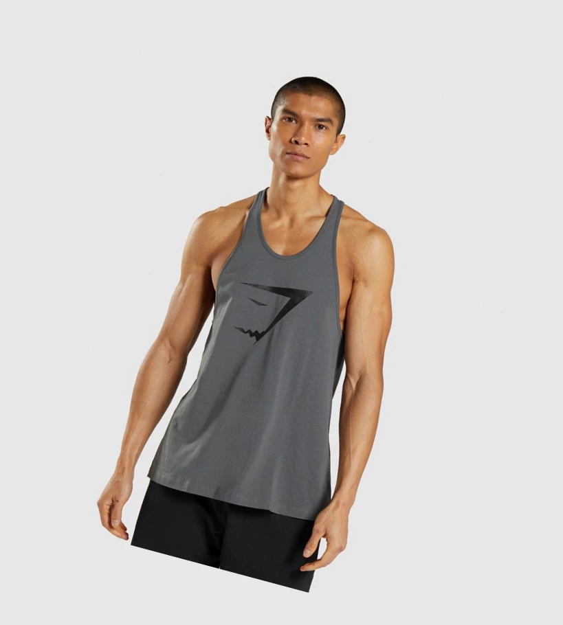 Gymshark Sharkhead Infill Singlet Herre Grå | UXZHNY856