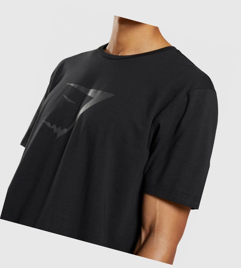 Gymshark Sharkhead Infill T-skjorte Herre Svarte | TCNIFV812