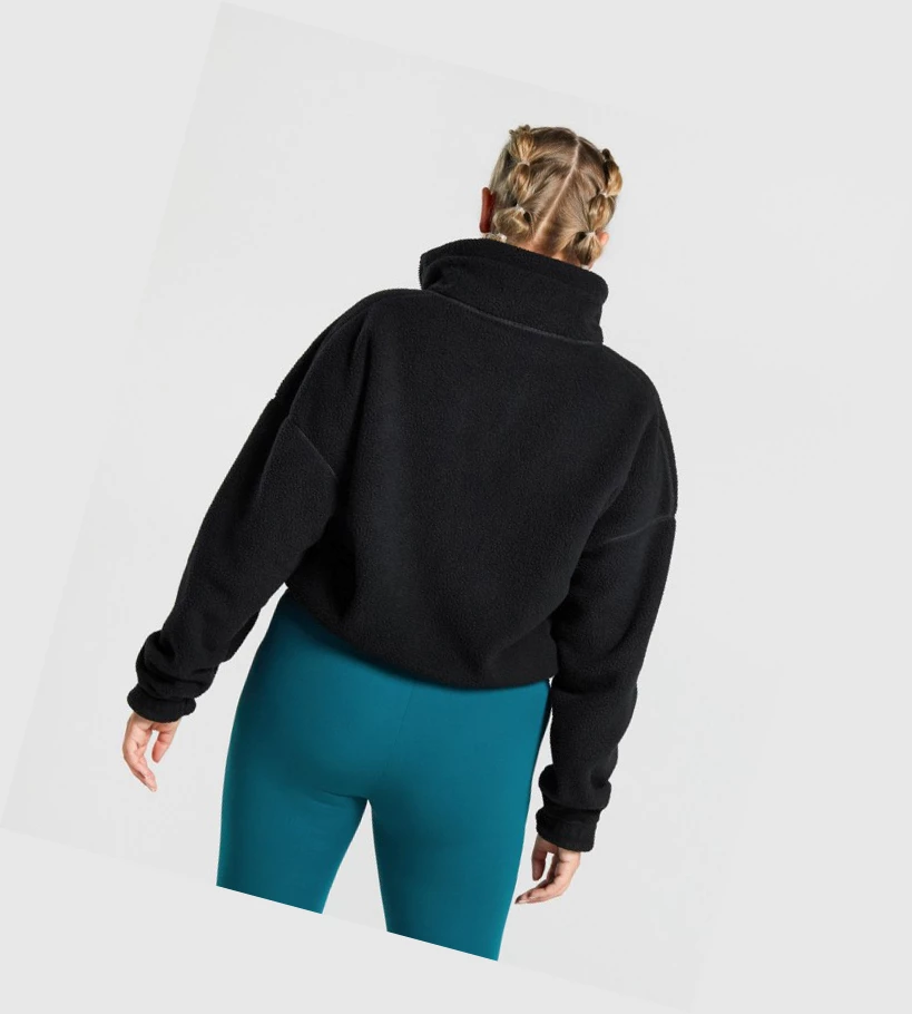 Gymshark Sherpa Klær Dame Svarte | BACPNS694