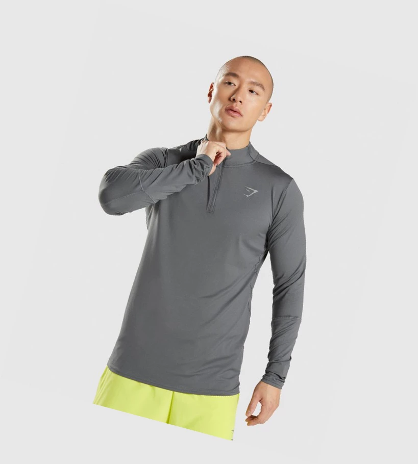 Gymshark Speed 1/4 Zip Klær Herre Grå | NGSHDE921