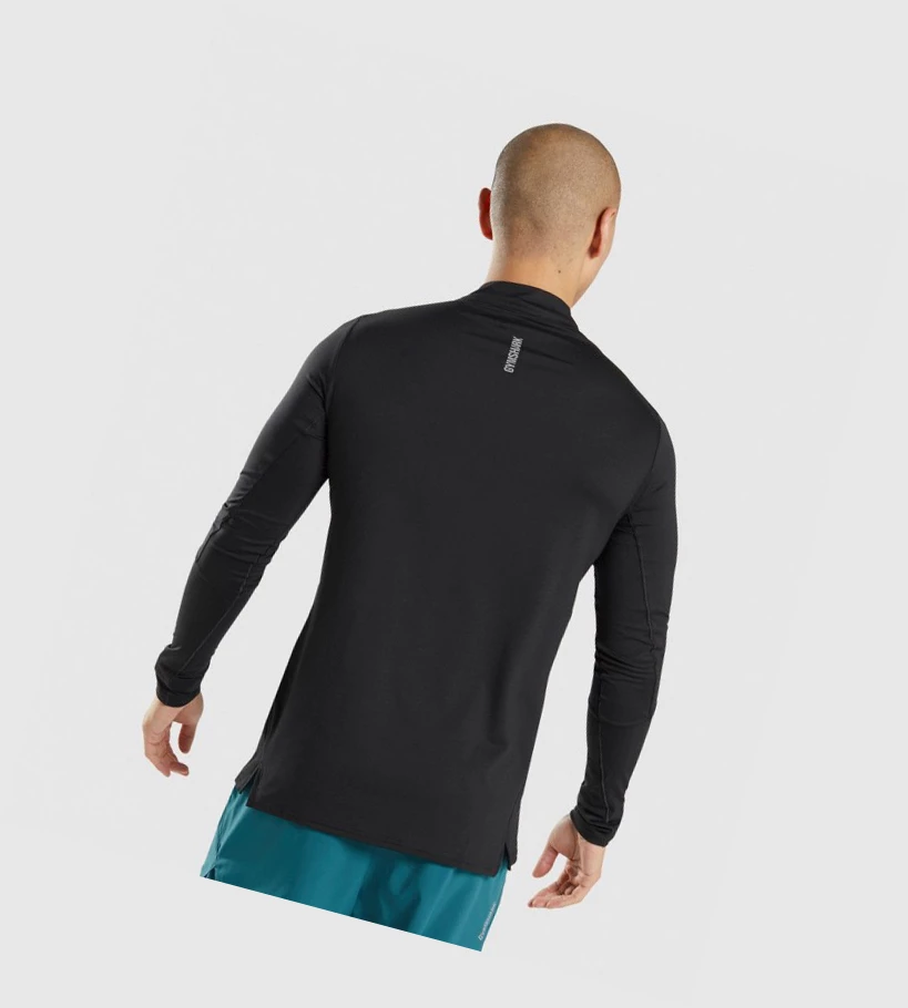 Gymshark Speed 1/4 Zip Klær Herre Svarte | RMHUVK057