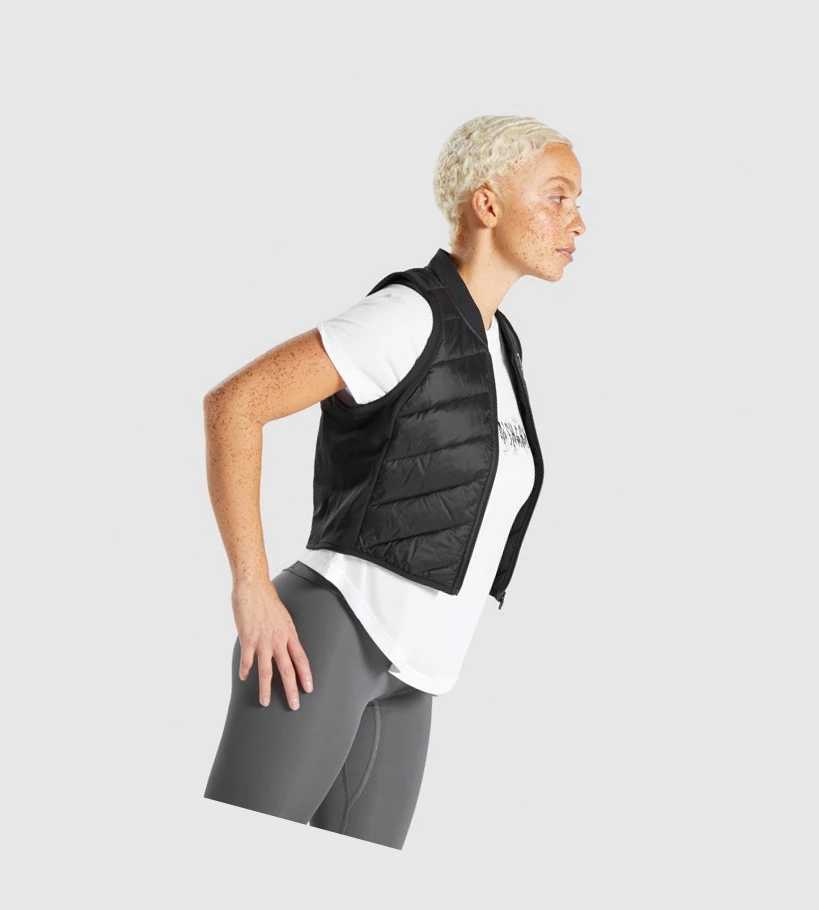 Gymshark Speed Gilet Klær Dame Svarte | DNVXAU702