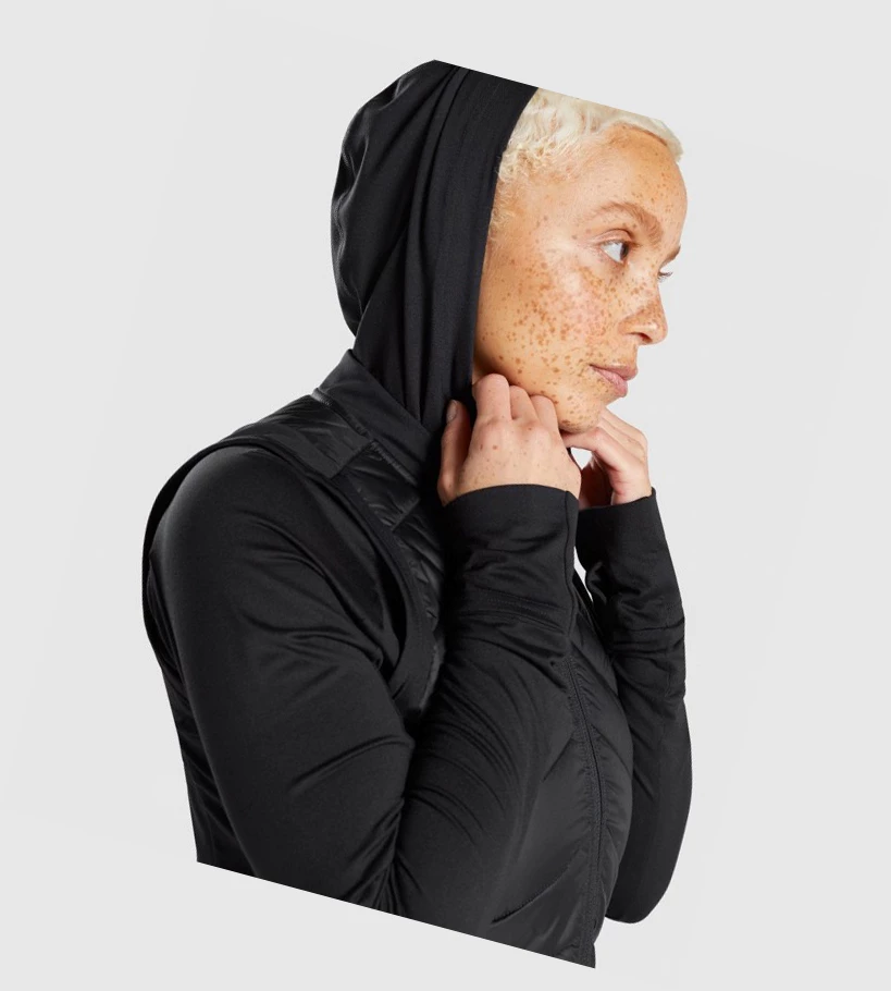 Gymshark Speed Gilet Klær Dame Svarte | DNVXAU702