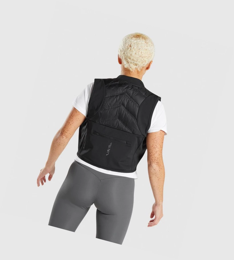 Gymshark Speed Gilet Klær Dame Svarte | DNVXAU702