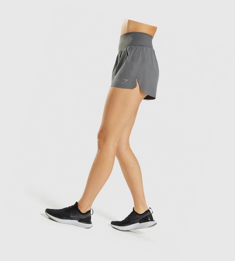 Gymshark Speed Shorts Dame Grå | TZULFC814