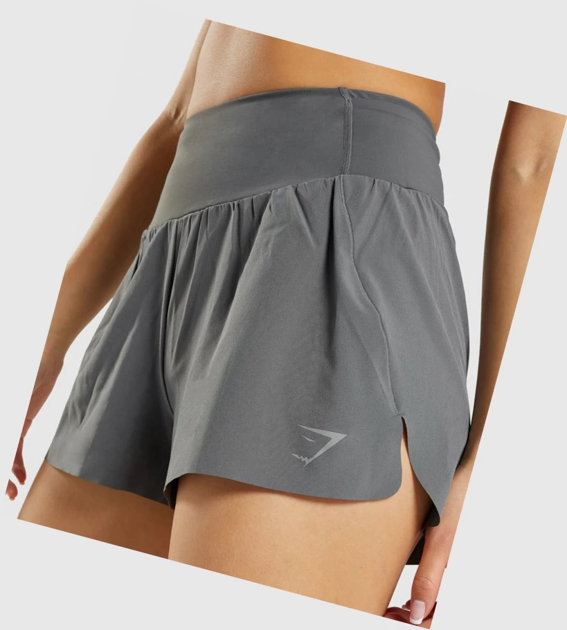 Gymshark Speed Shorts Dame Grå | TZULFC814