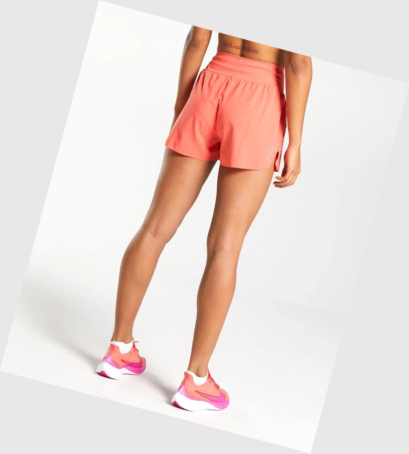 Gymshark Speed Shorts Dame Oransje | ZARQBF209