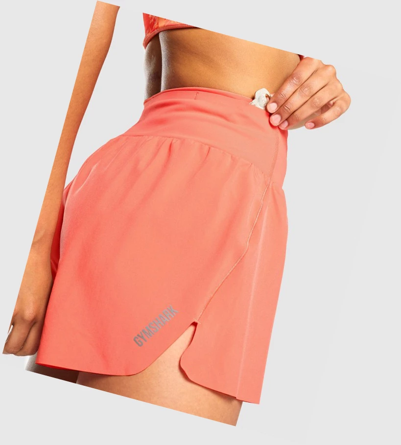 Gymshark Speed Shorts Dame Oransje | ZARQBF209