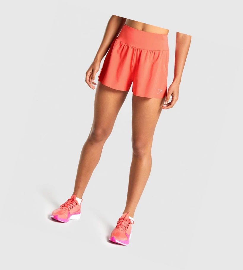 Gymshark Speed Shorts Dame Oransje | ZARQBF209