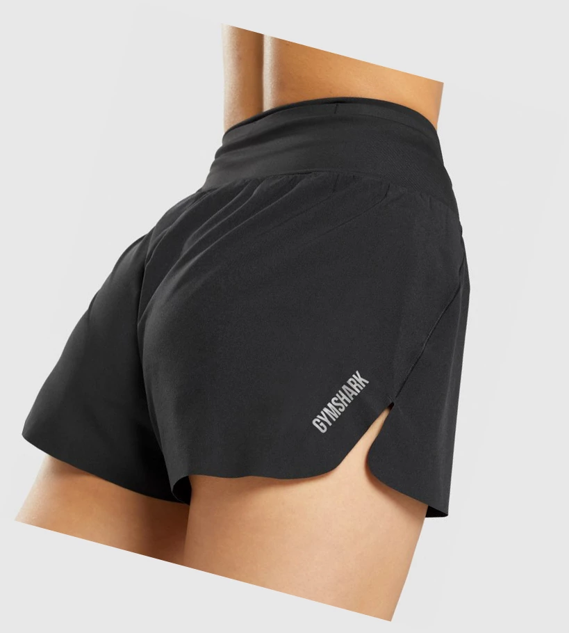 Gymshark Speed Shorts Dame Svarte | IWRPCA265