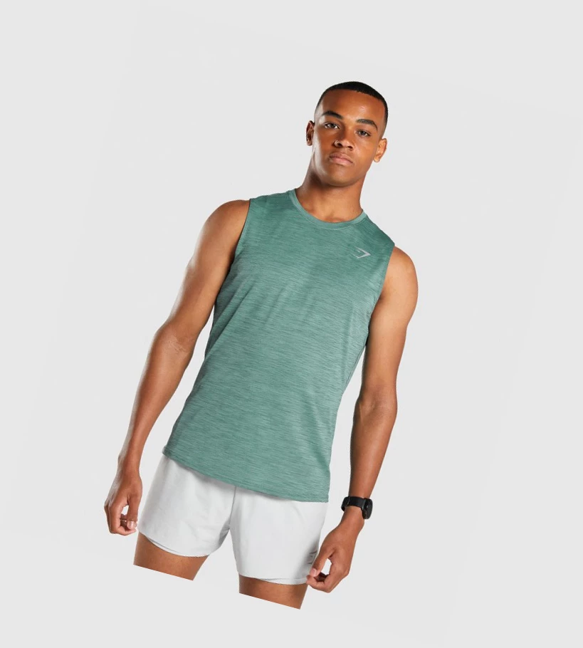 Gymshark Speed Singlet Herre Mørke Grønn | TPUHQG257