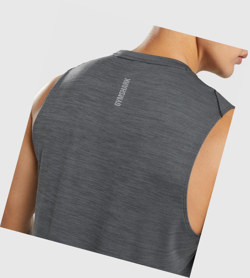 Gymshark Speed Singlet Herre Svarte Grå | IKOPMH315