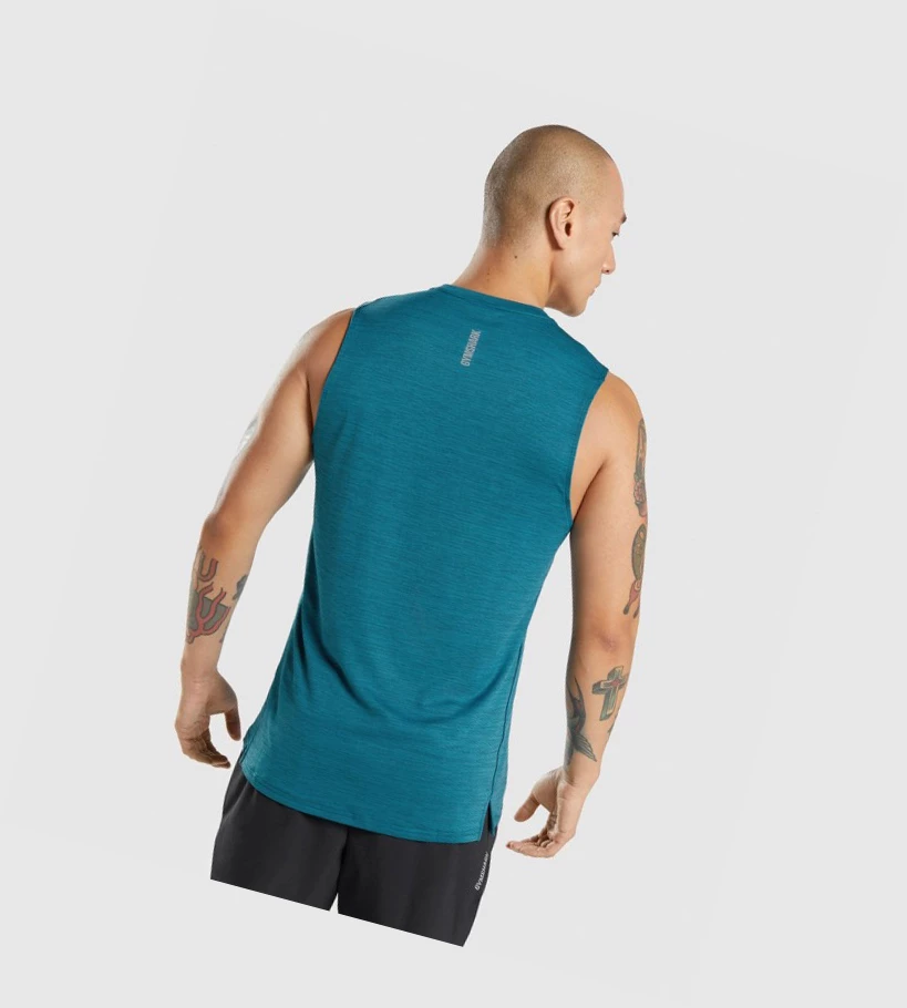 Gymshark Speed Singlet Herre Turkis Turkis | FNKRYC412