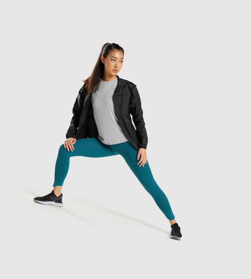 Gymshark Speed Windbreaker Klær Dame Svarte | CGFVJK956