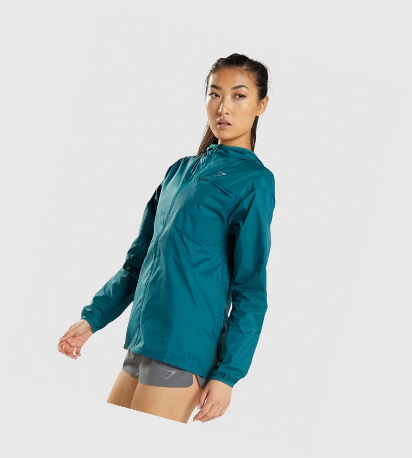 Gymshark Speed Windbreaker Klær Dame Turkis | SOKVBJ152