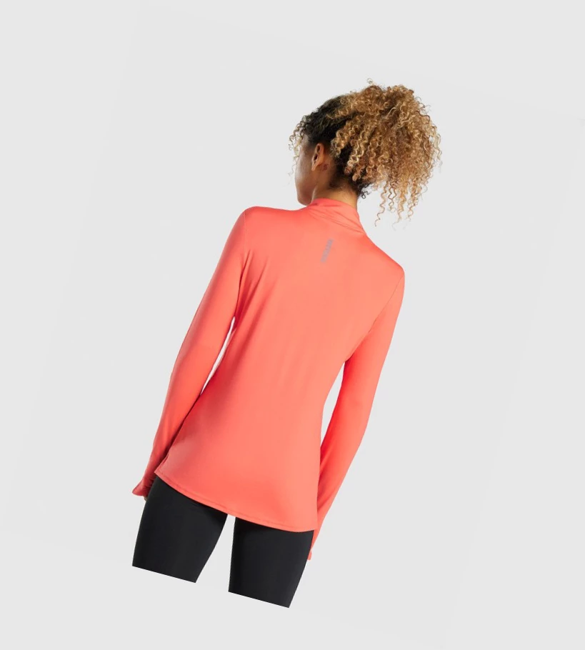 Gymshark Speed Zip-Up Klær Dame Oransje | WQKPXU071