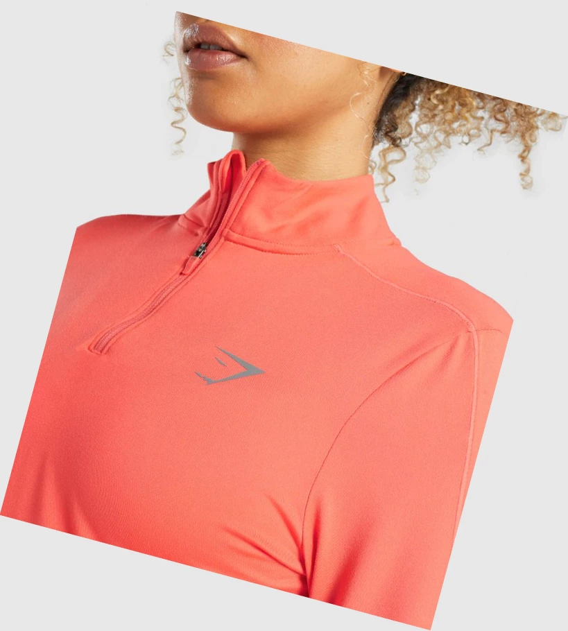 Gymshark Speed Zip-Up Klær Dame Oransje | WQKPXU071