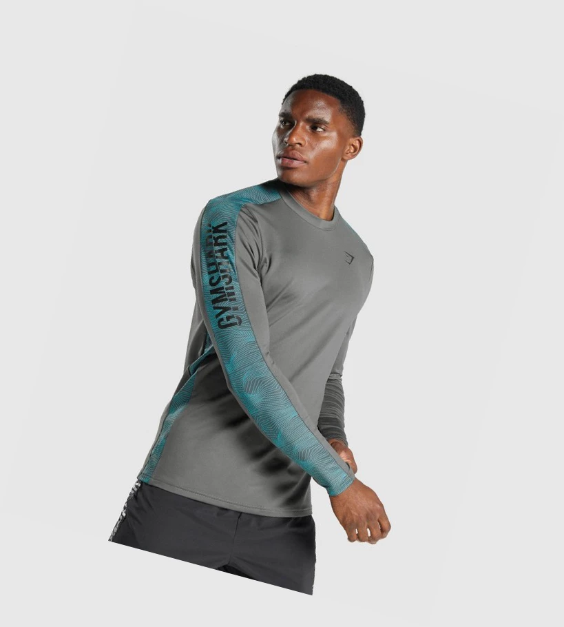 Gymshark Sports Crew T-skjorte Herre Grå | ZFGETN756