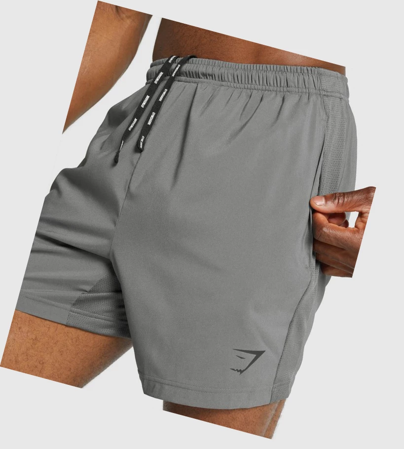 Gymshark Sports Shorts Herre Grå | TGXNFO503