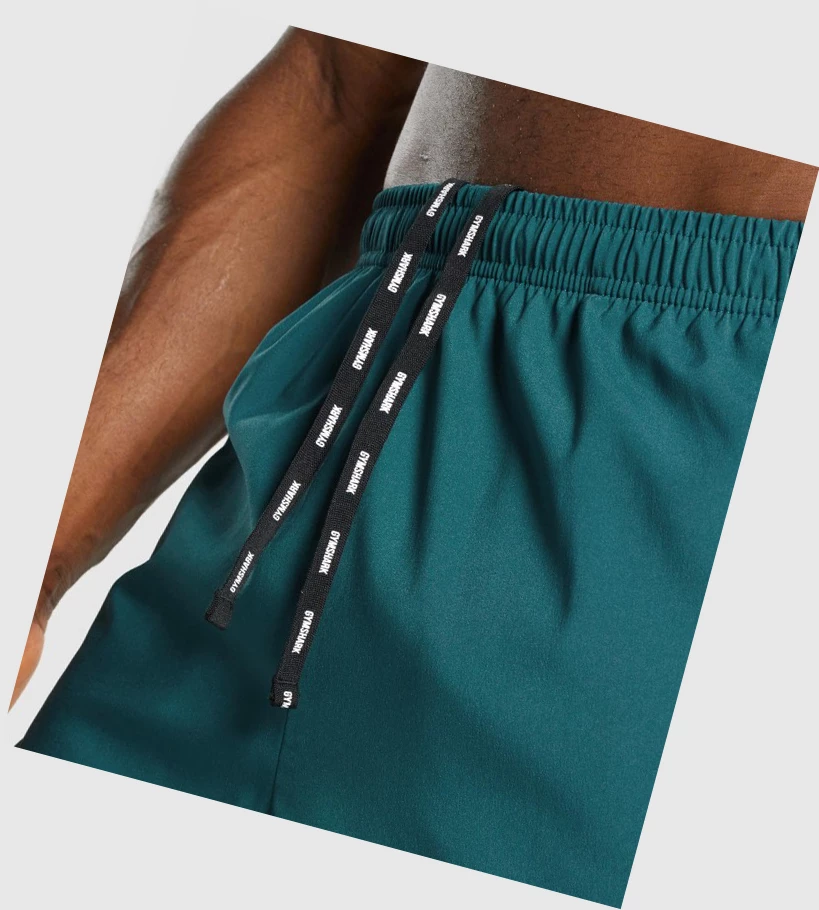 Gymshark Sports Shorts Herre Turkis | BZSHMP723