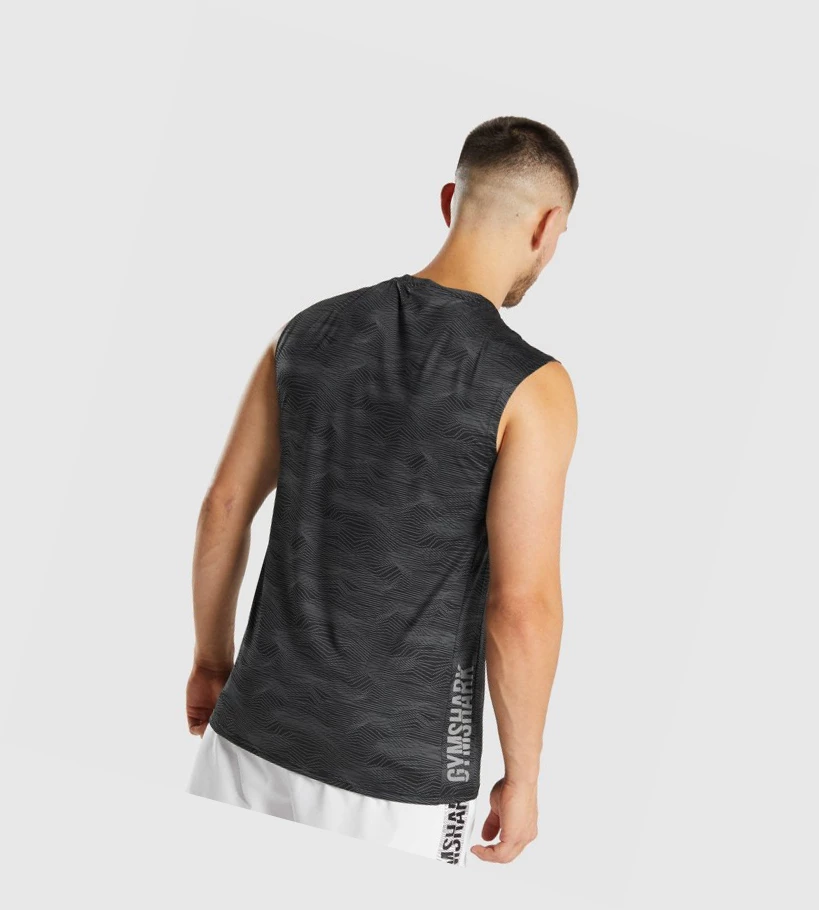 Gymshark Sports Singlet Herre Svarte | LQORZN064