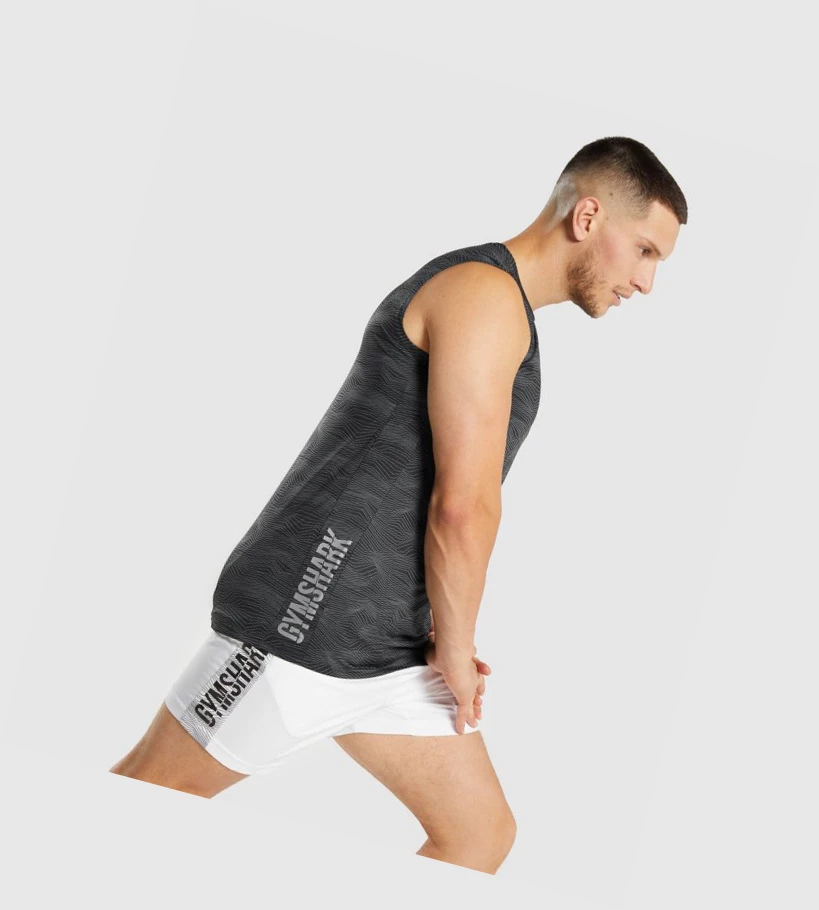 Gymshark Sports Singlet Herre Svarte | LQORZN064