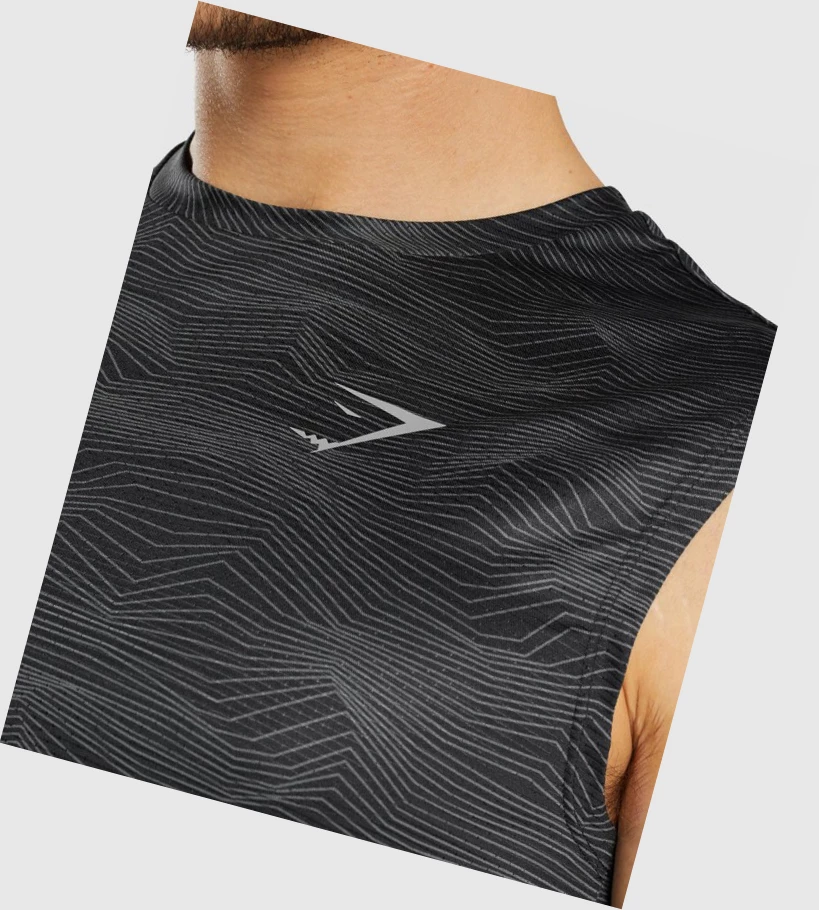 Gymshark Sports Singlet Herre Svarte | LQORZN064