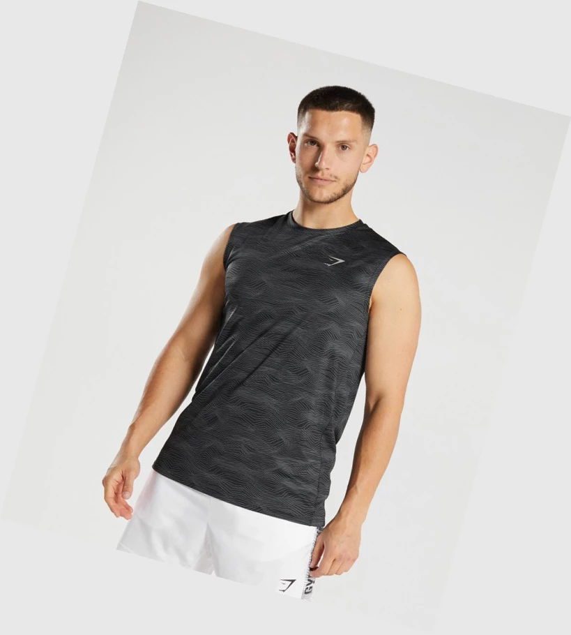 Gymshark Sports Singlet Herre Svarte | LQORZN064