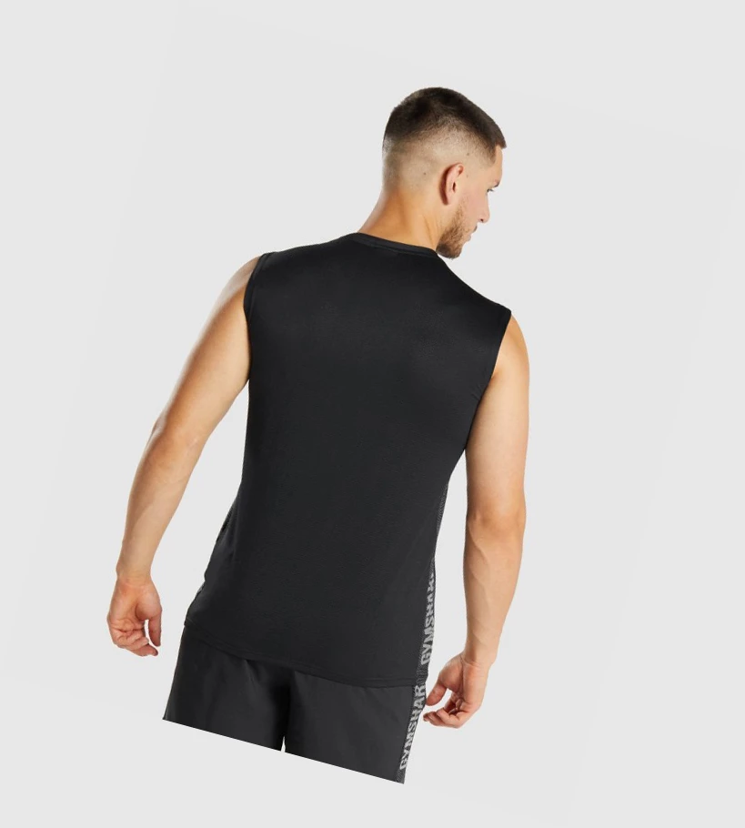 Gymshark Sports Singlet Herre Svarte | WJNHUF517