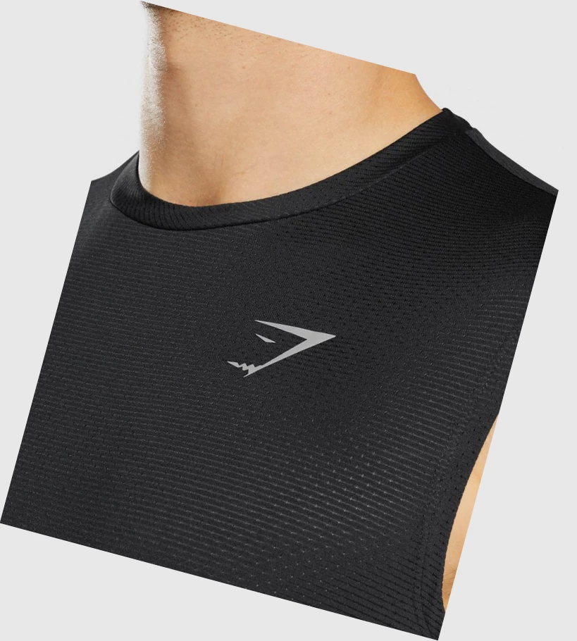 Gymshark Sports Singlet Herre Svarte | WJNHUF517