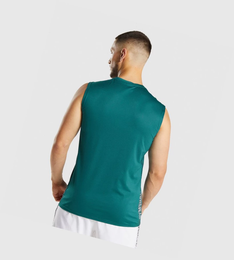 Gymshark Sports Singlet Herre Turkis | SVOXNF324