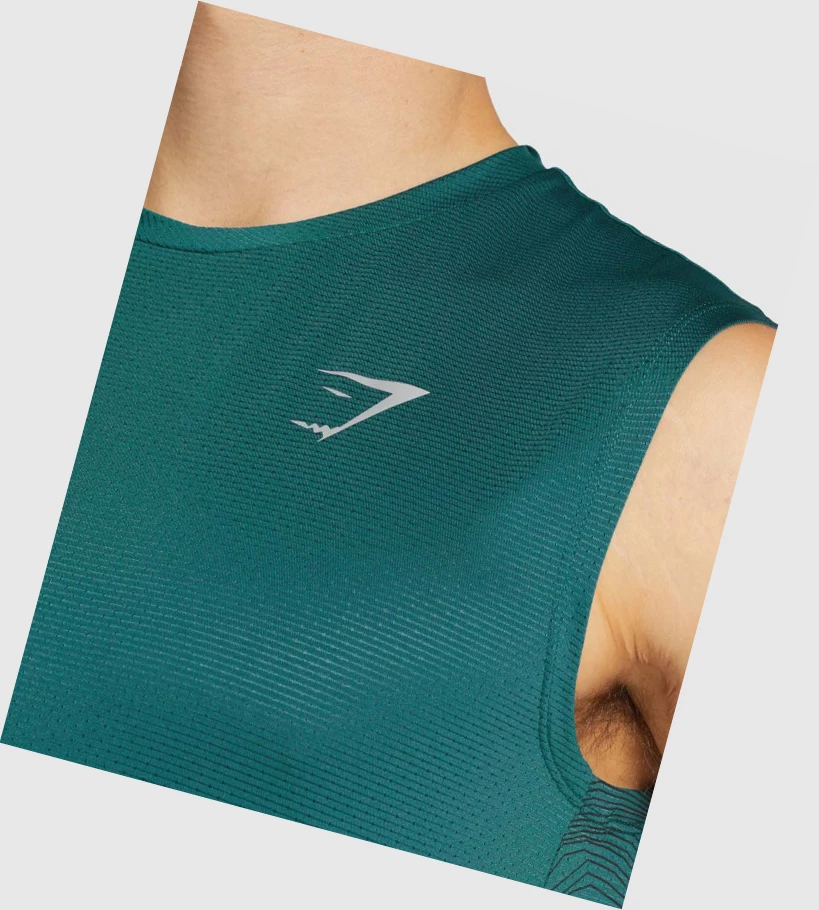 Gymshark Sports Singlet Herre Turkis | SVOXNF324