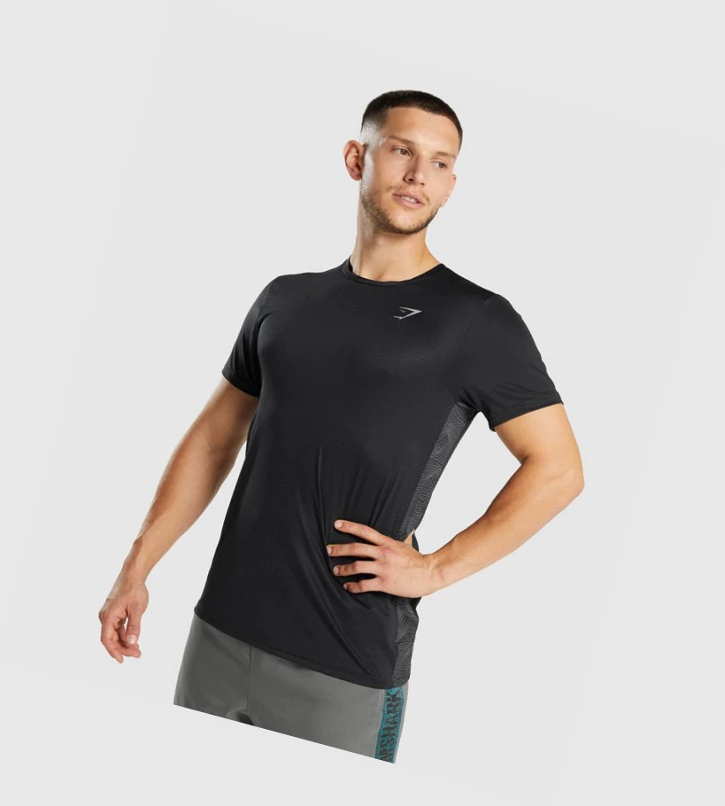 Gymshark Sports T-skjorte Herre Svarte | OAWKRJ218