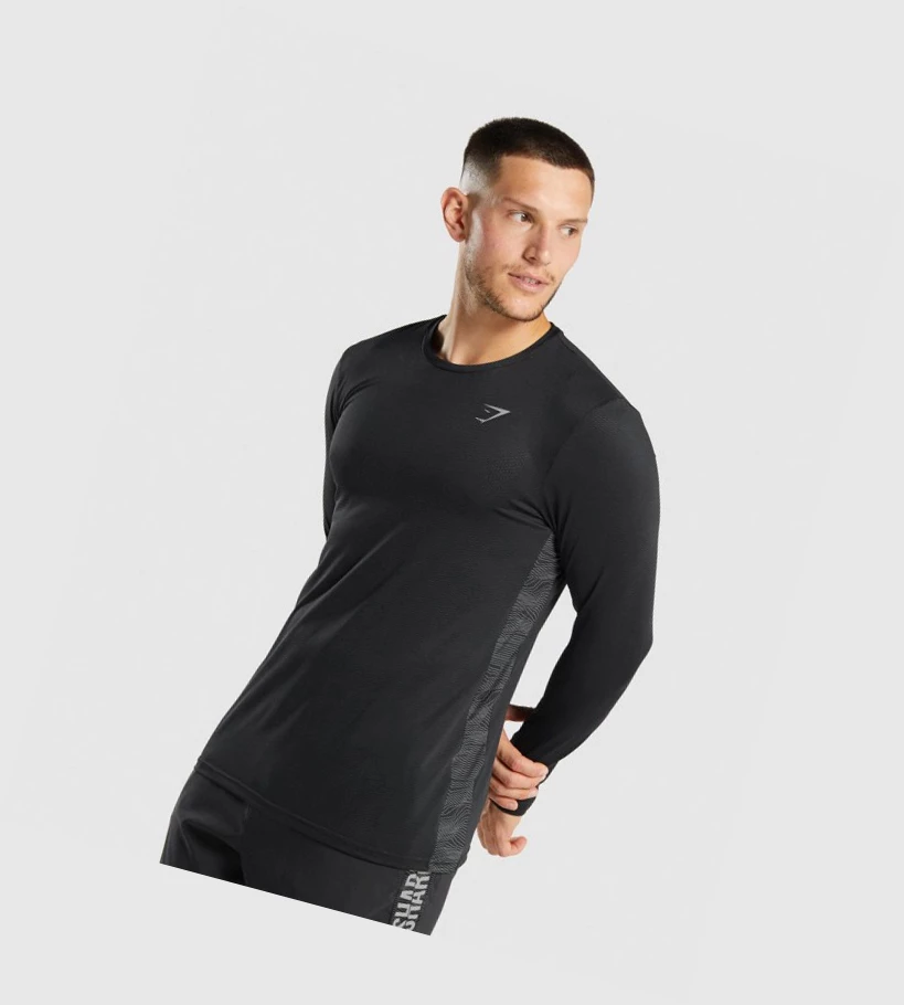 Gymshark Sports T-skjorte Herre Svarte | RTXVBJ357