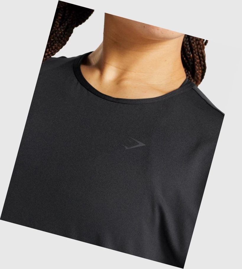 Gymshark Studio T-skjorte Dame Svarte | ZWMOKP471