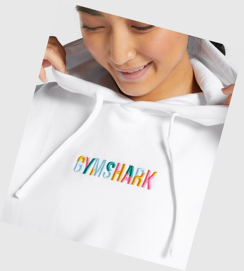 Gymshark Sundae Grafiske Oversized Klær Dame Hvite | IDLCOT140