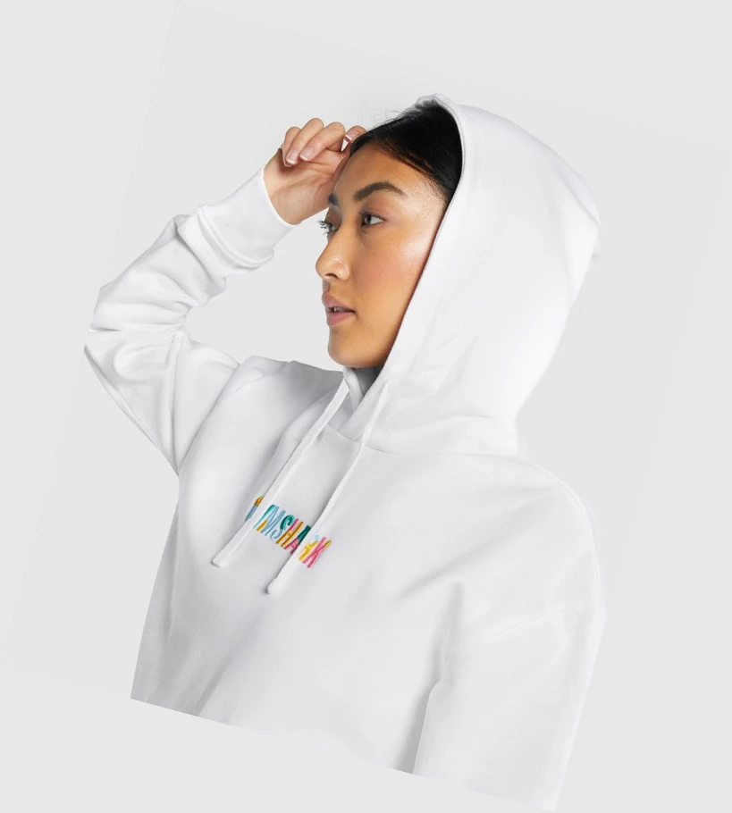 Gymshark Sundae Grafiske Oversized Klær Dame Hvite | IDLCOT140