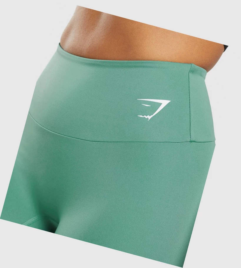 Gymshark Trenings 7/8 High Waisted Leggings Dame Grønn | CAWETN956