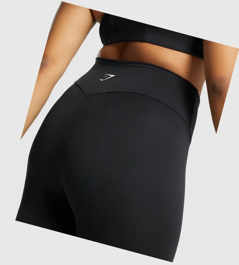 Gymshark Trenings 7/8 High Waisted Leggings Dame Svarte | EMRFSL572