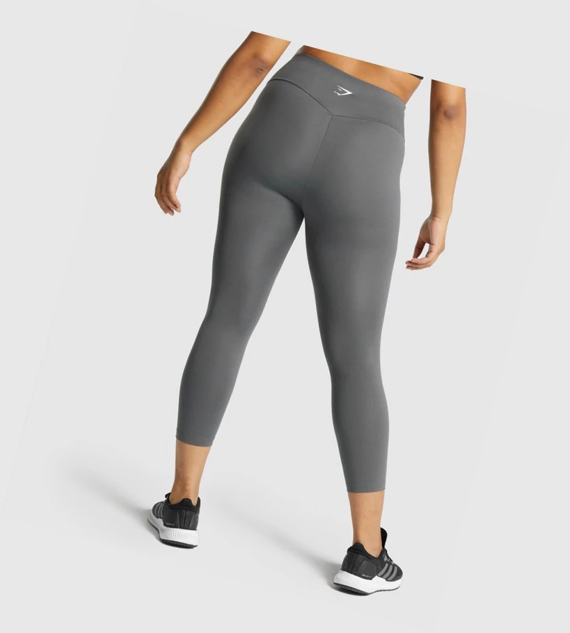 Gymshark Trenings 7/8 High Waisted Leggings Dame Grå | LOPCSU186