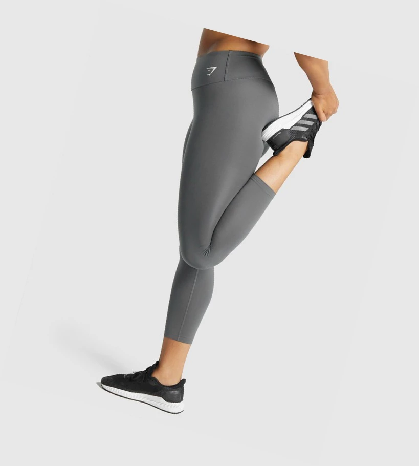 Gymshark Trenings 7/8 High Waisted Leggings Dame Grå | LOPCSU186