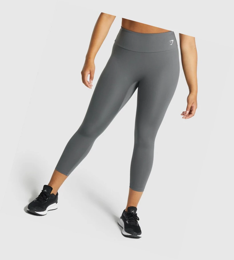 Gymshark Trenings 7/8 High Waisted Leggings Dame Grå | LOPCSU186