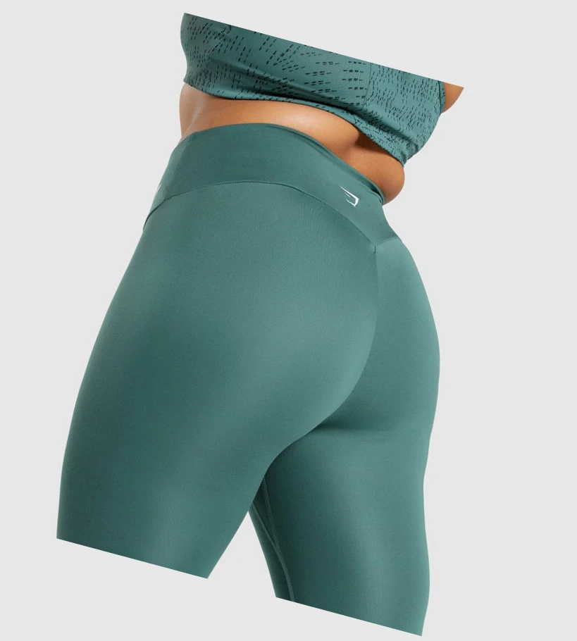 Gymshark Trenings 7/8 High Waisted Leggings Dame Mørke Grønn | VBRDST523