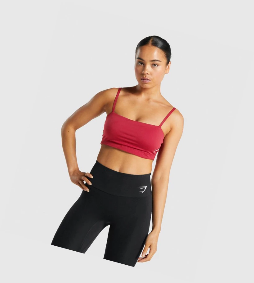 Gymshark Trenings Bandeau Sports Bh Dame Burgunder | EWDGMJ247