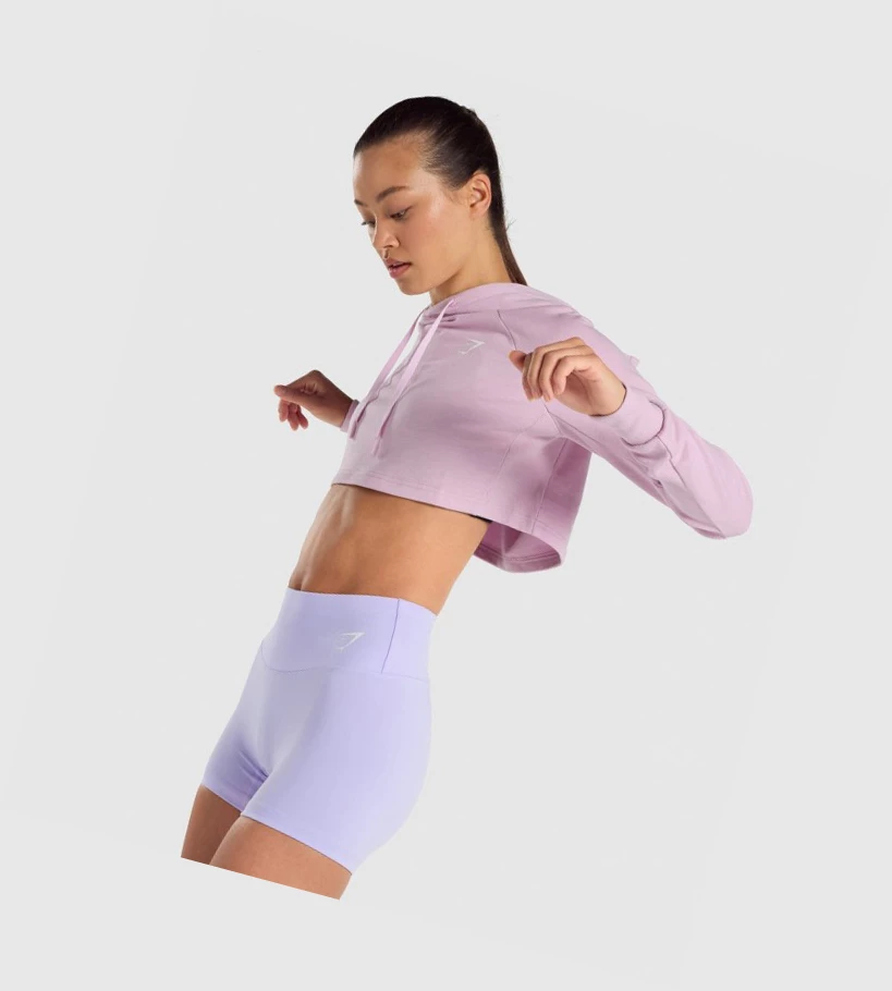 Gymshark Trenings Cropped Klær Dame Lyse Rosa | NHELTV615