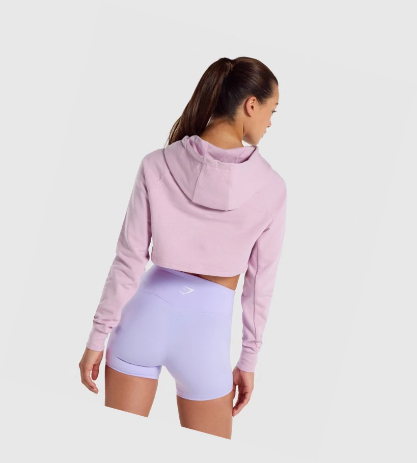 Gymshark Trenings Cropped Klær Dame Lyse Rosa | NHELTV615