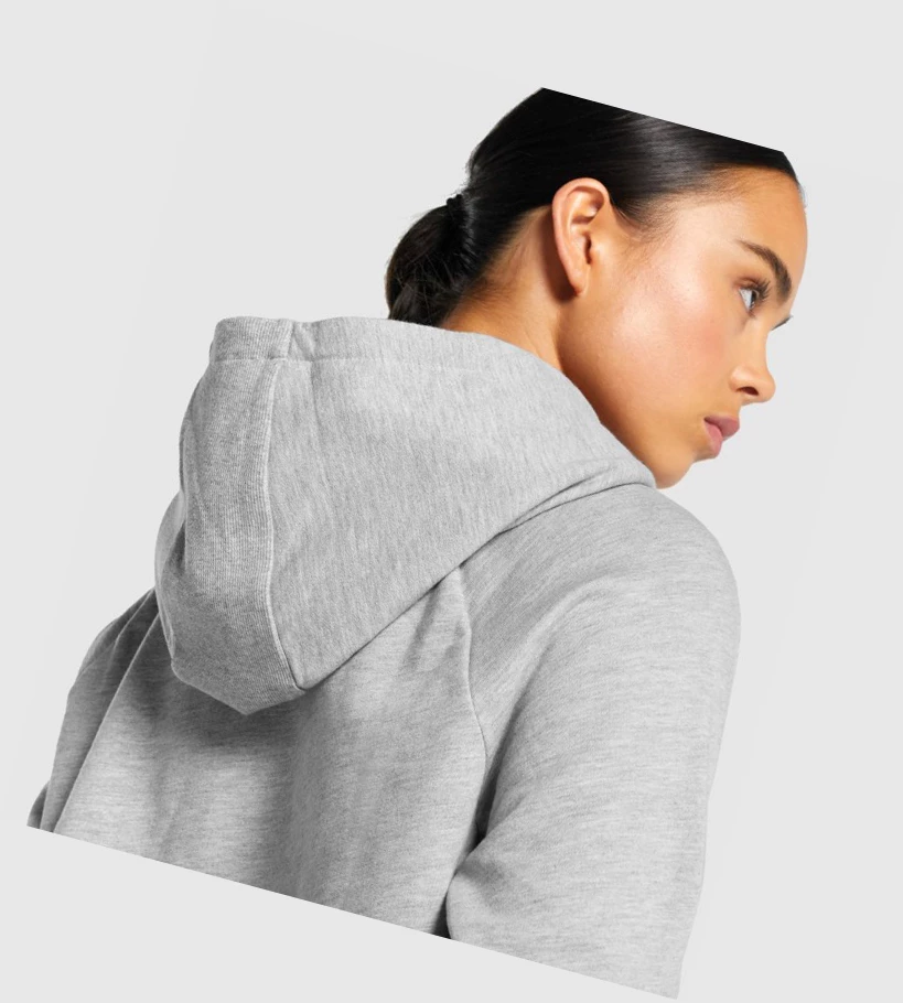 Gymshark Trenings Cropped Klær Dame Lyse Grå | OZGIRY169