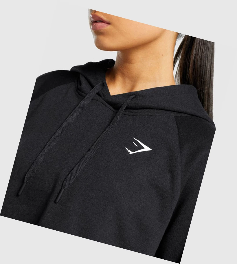 Gymshark Trenings Cropped Klær Dame Svarte | TAHBYF195