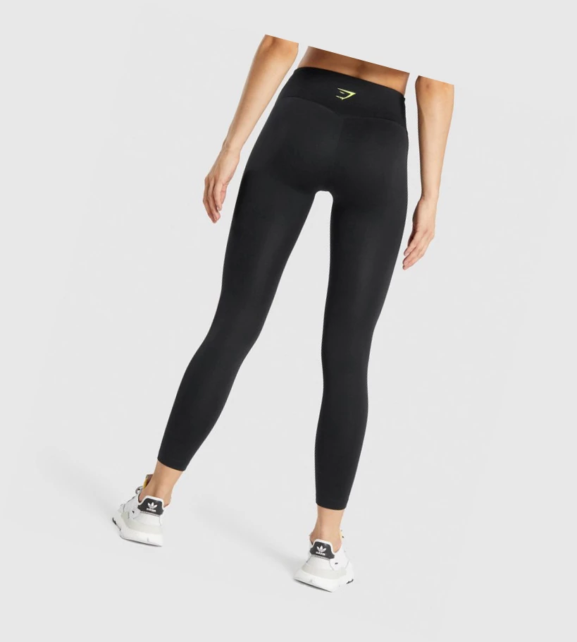 Gymshark Trenings Grafiske High Waisted Leggings Dame Svarte | VKDUNF640